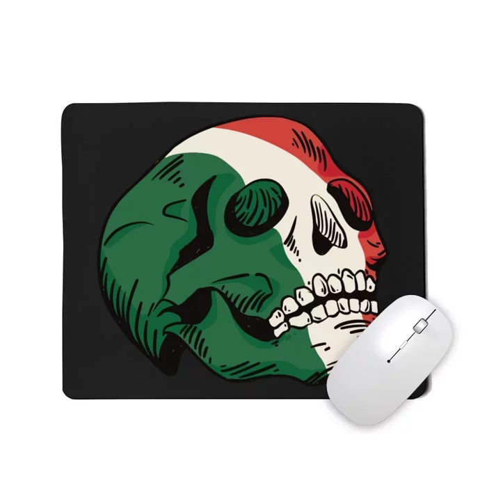 Italian Flag Skull Mousepad