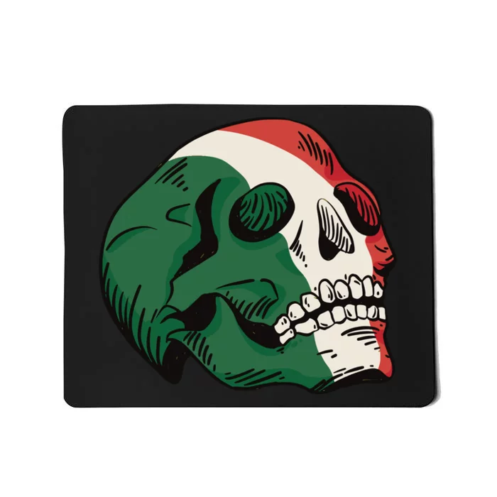 Italian Flag Skull Mousepad