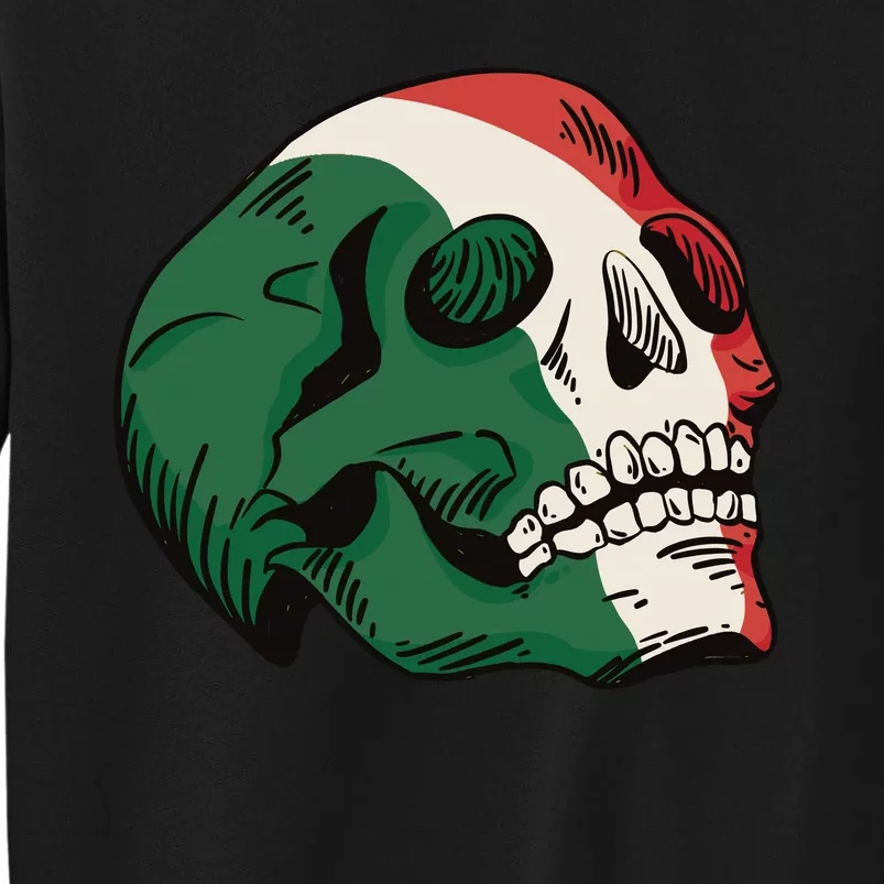 Italian Flag Skull Tall Sweatshirt