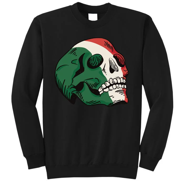 Italian Flag Skull Tall Sweatshirt