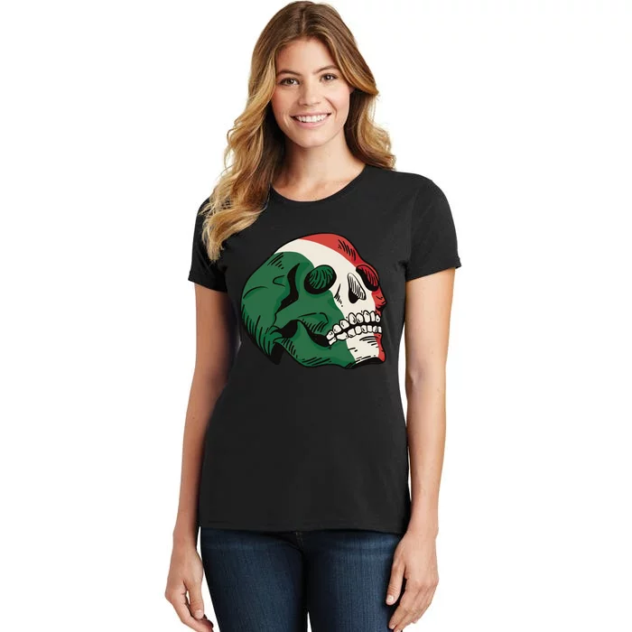 Italian Flag Skull Women's T-Shirt