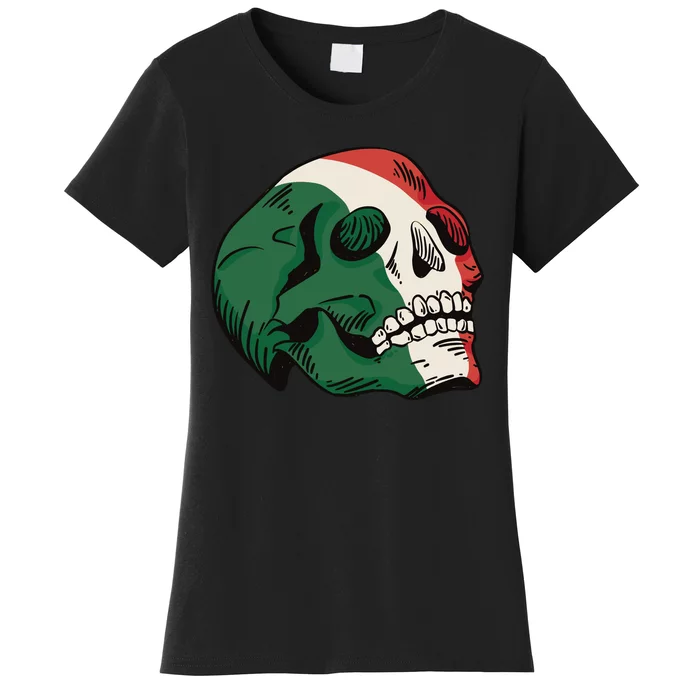 Italian Flag Skull Women's T-Shirt