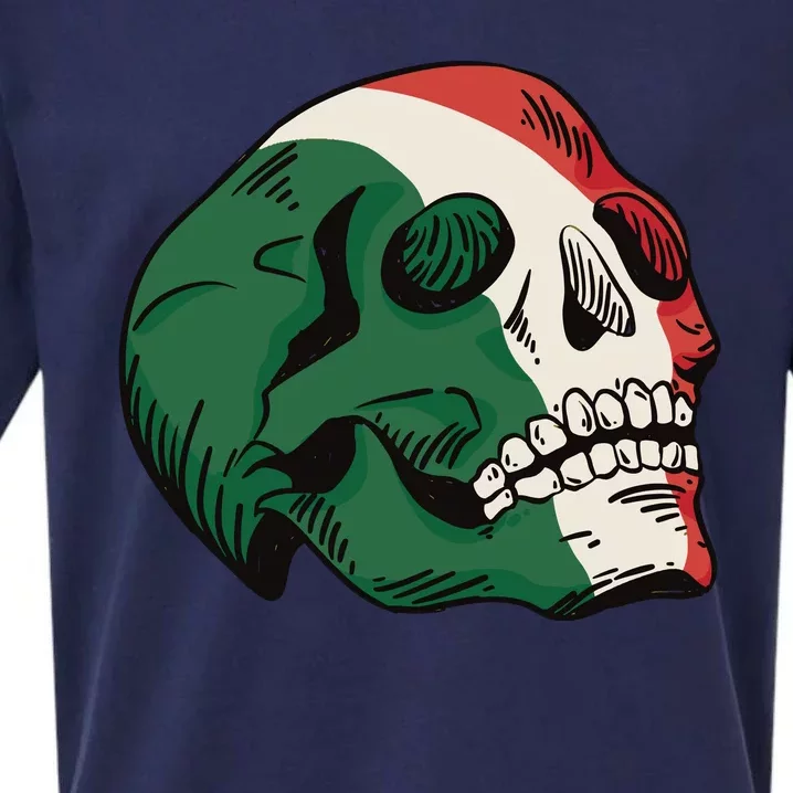 Italian Flag Skull Sueded Cloud Jersey T-Shirt