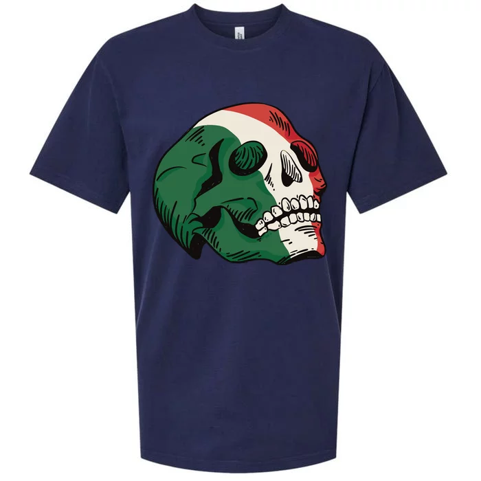 Italian Flag Skull Sueded Cloud Jersey T-Shirt