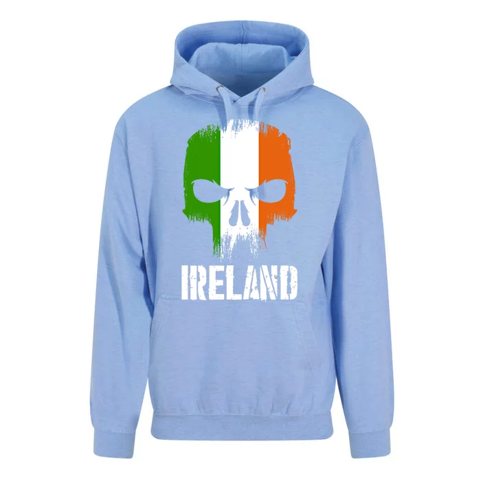 Ireland Flag Skull Irish Pride Patriotic Funny Gift Unisex Surf Hoodie