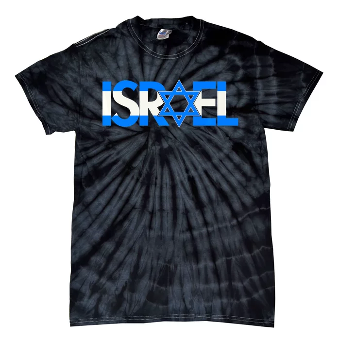 Israel Flag Star Of David Tie-Dye T-Shirt