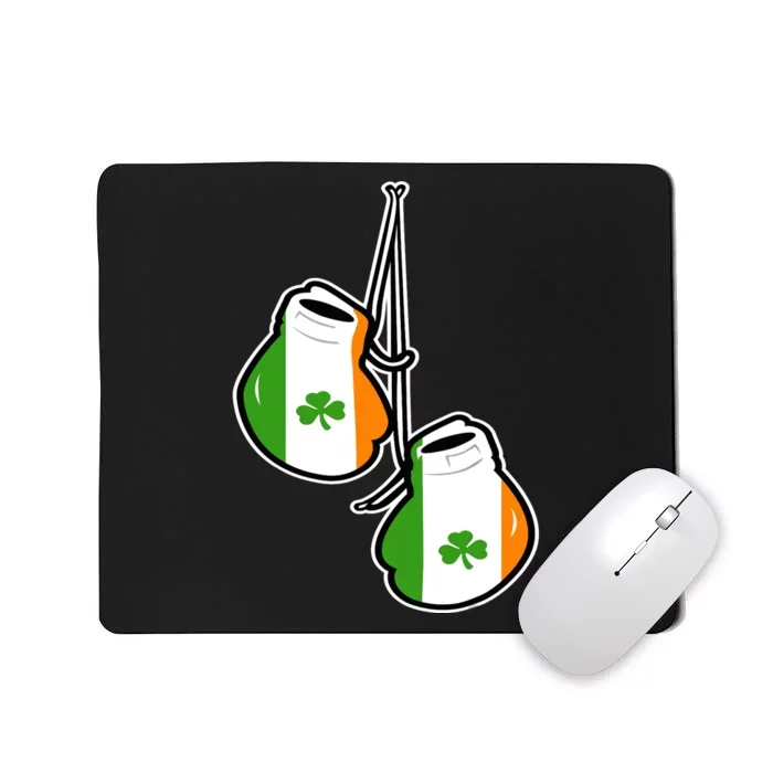 Ireland Flag Shamrock Irish boxing gloves Mousepad