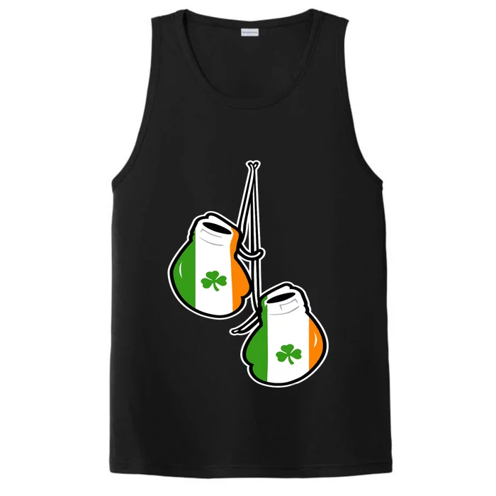 Ireland Flag Shamrock Irish boxing gloves Performance Tank