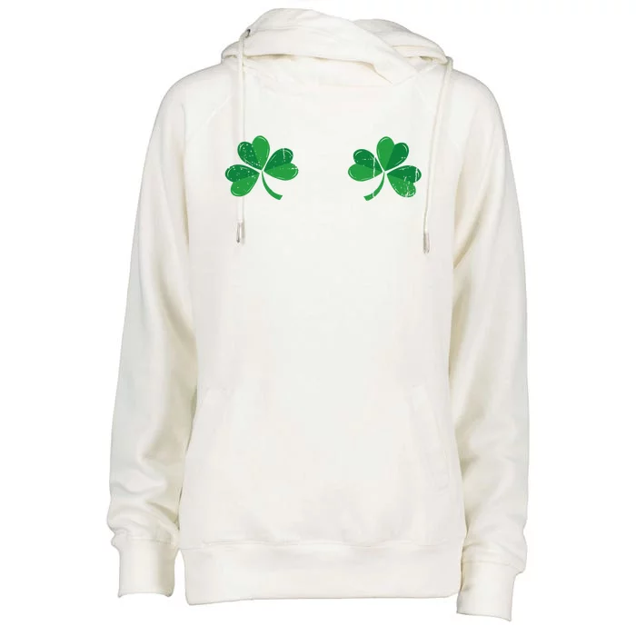 Irish Funny Shamrocks Costume Pun Meme Saint Patrick's Day Womens Funnel Neck Pullover Hood