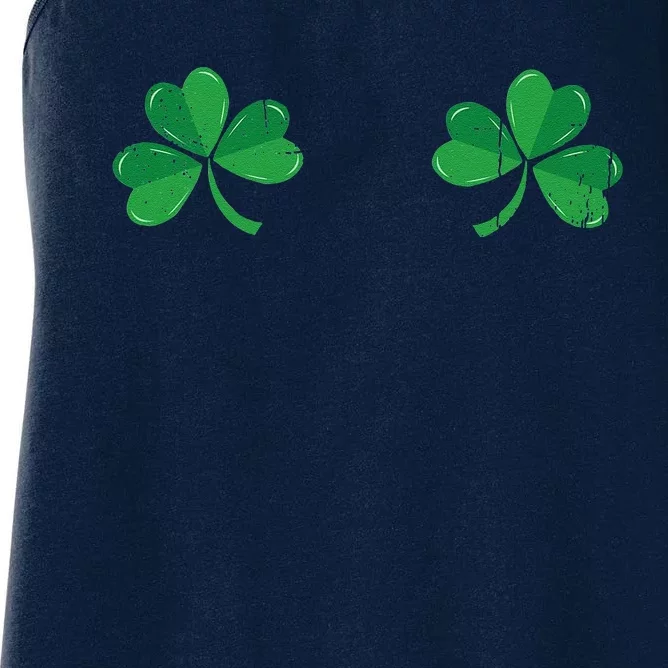 Irish Funny Shamrocks Costume Pun Meme Saint Patrick's Day Women's Racerback Tank