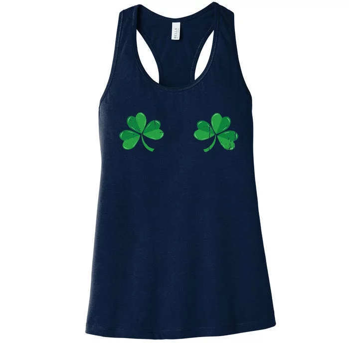 Irish Funny Shamrocks Costume Pun Meme Saint Patrick's Day Women's Racerback Tank