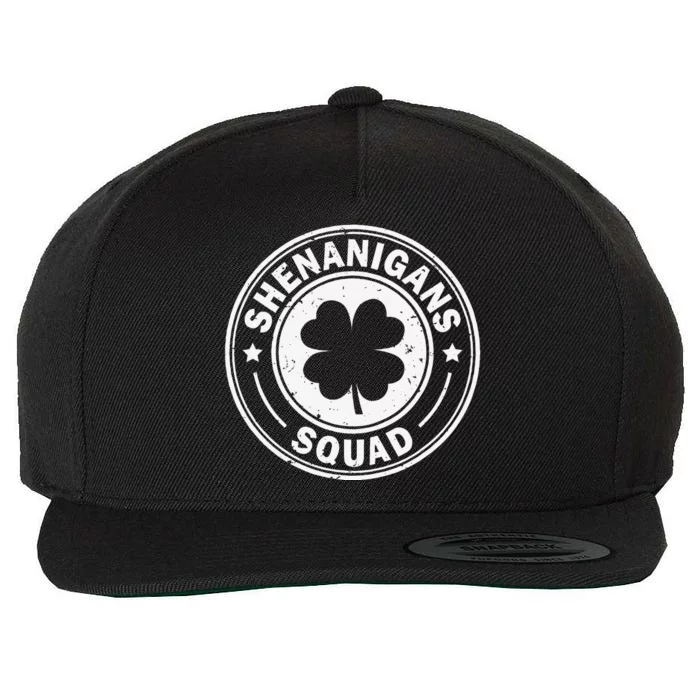 Irish Funny Shenanigans Squad  st patrick green Wool Snapback Cap