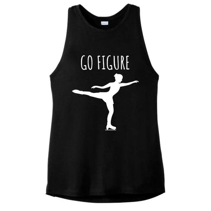 Ice Figure Skating Gift Skater Funny Go Figure Gift Ladies Tri-Blend Wicking Tank