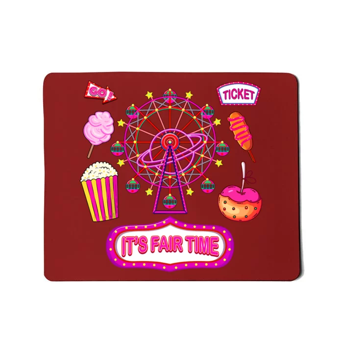 Its Fair Time Funny State Fair Ferris Wheel And Good Food Mousepad