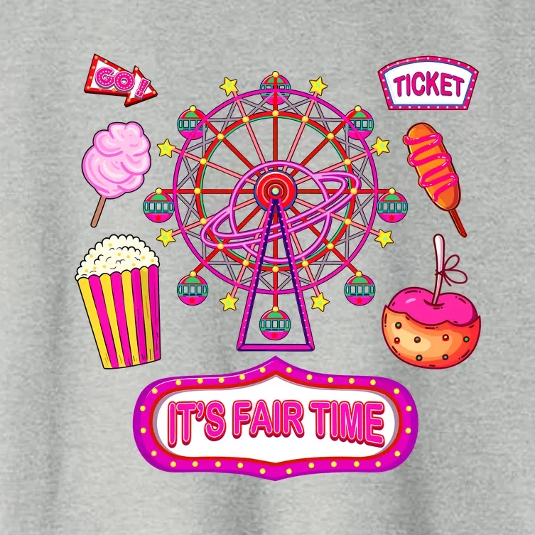 Its Fair Time Funny State Fair Ferris Wheel And Good Food Women's Crop Top Tee