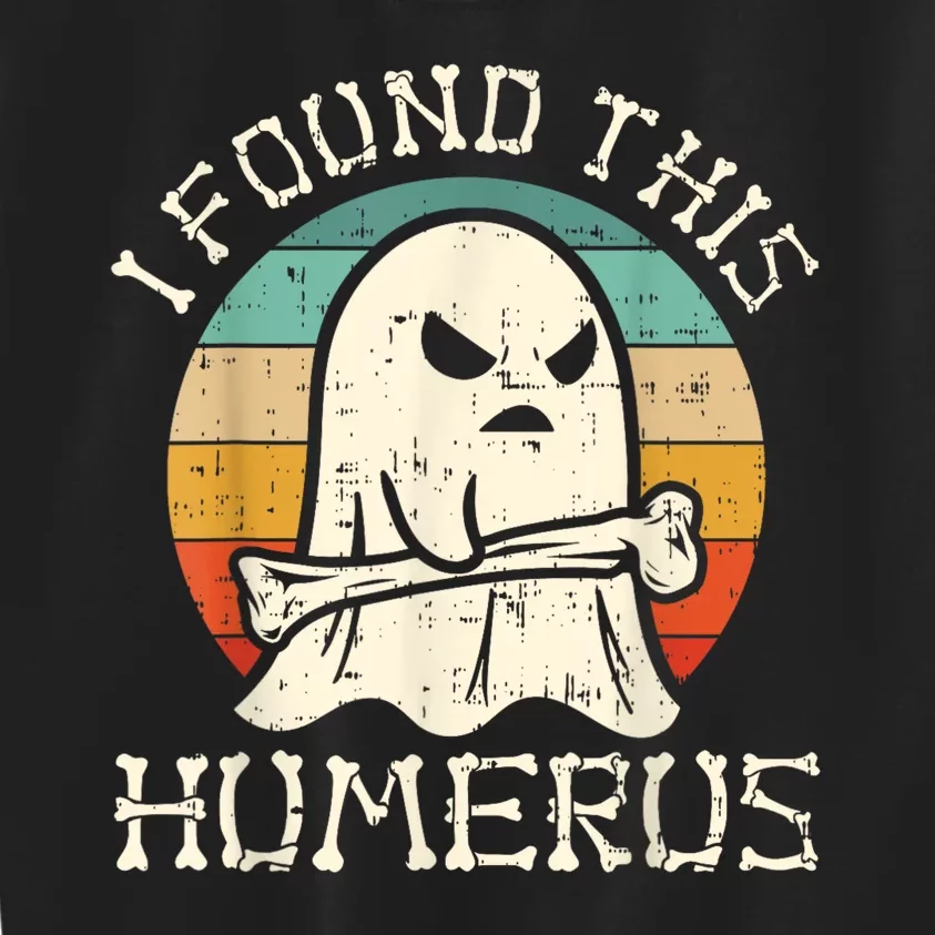 I Found This Humerus Ghost Boo Funny Retro Halloween Kids Sweatshirt