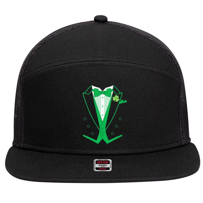 Irish Formal Tuxedo St. Patrick's Day 7 Panel Mesh Trucker Snapback Hat