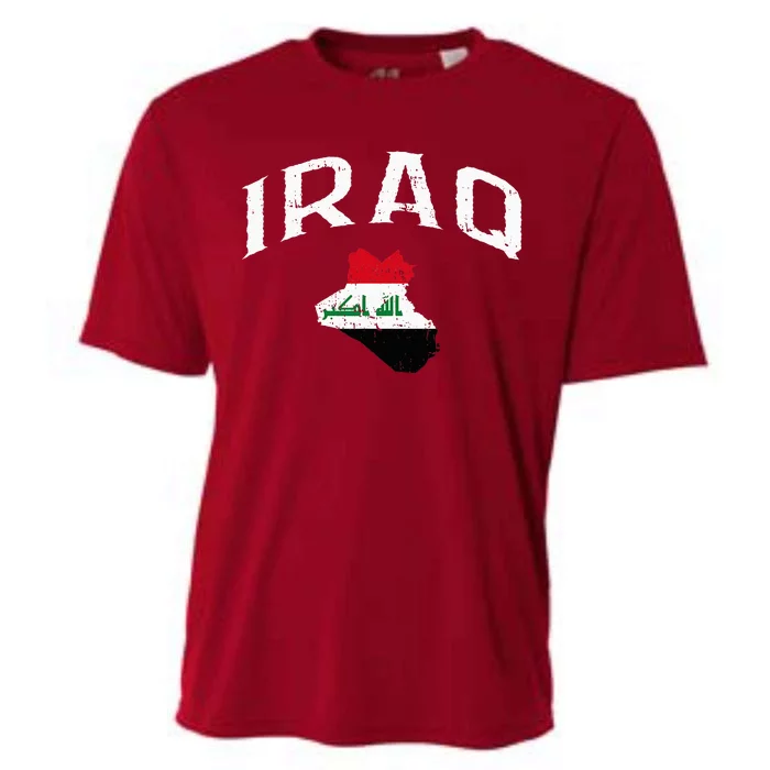 Iraq Flag Throwback Sport Souvenir Cooling Performance Crew T-Shirt