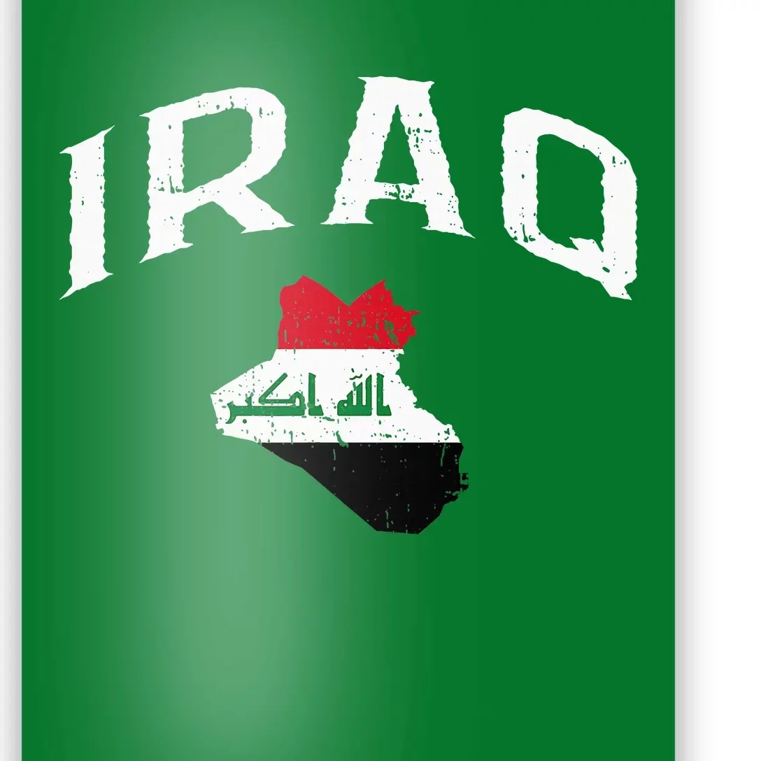 Iraq Flag Throwback Sport Souvenir Poster