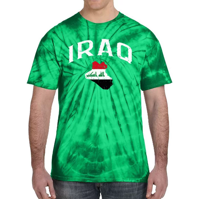 Iraq Flag Throwback Sport Souvenir Tie-Dye T-Shirt