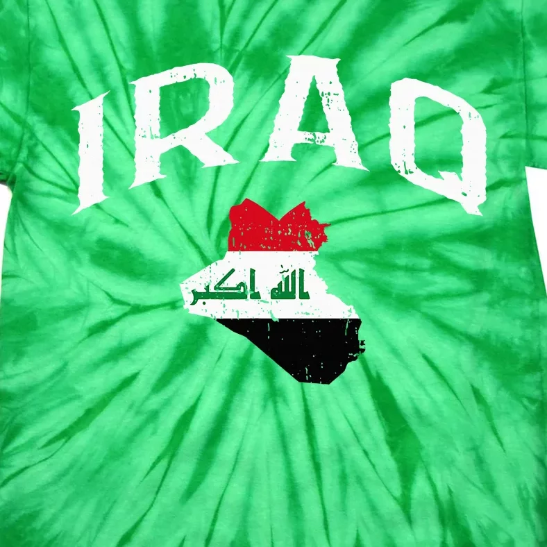 Iraq Flag Throwback Sport Souvenir Tie-Dye T-Shirt