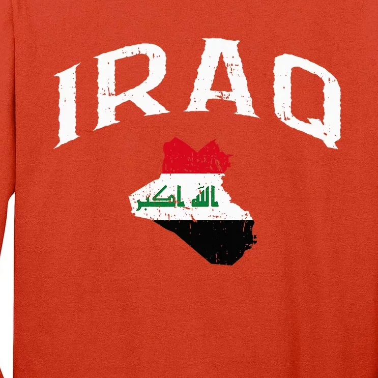 Iraq Flag Throwback Sport Souvenir Tall Long Sleeve T-Shirt