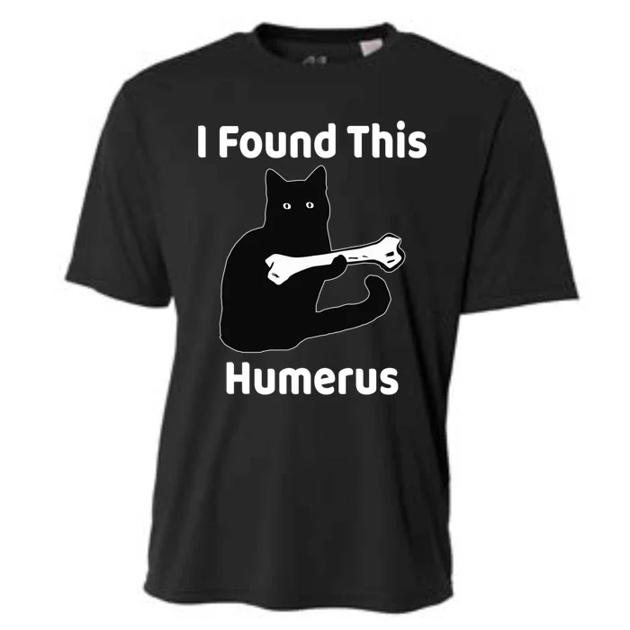 I Found This Humerus Funny Cat Lover Gift Cooling Performance Crew T-Shirt