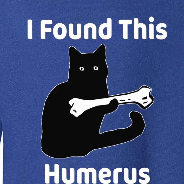 I Found This Humerus Funny Cat Lover Gift Toddler Sweatshirt