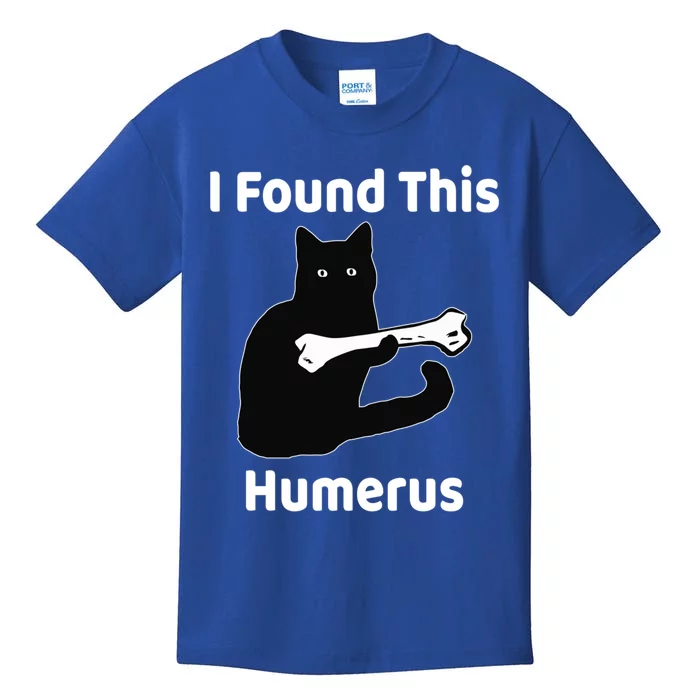 I Found This Humerus Funny Cat Lover Gift Kids T-Shirt