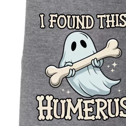 I Found This Humerus Halloween Ghost Bone Humorous Funny Boo Doggie 3-End Fleece Hoodie