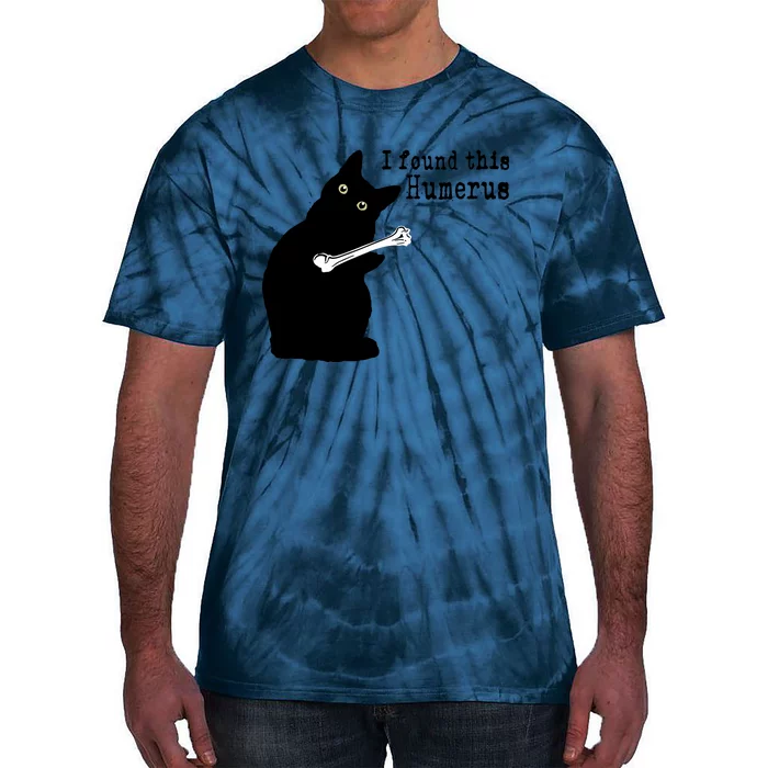 I Found This Humerus Humorous, Cat Lover Tie-Dye T-Shirt