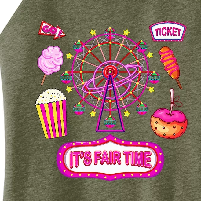 Its Fair Time Funny State Fair Ferris Wheel And Good Food Women’s Perfect Tri Rocker Tank