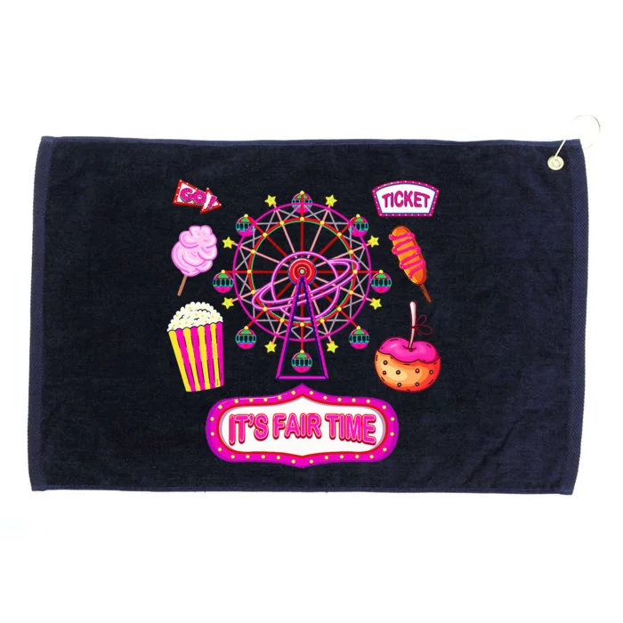 Its Fair Time Funny State Fair Ferris Wheel And Good Food Grommeted Golf Towel