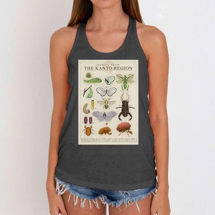 Insects From The Kanto Region Women's Knotted Racerback Tank