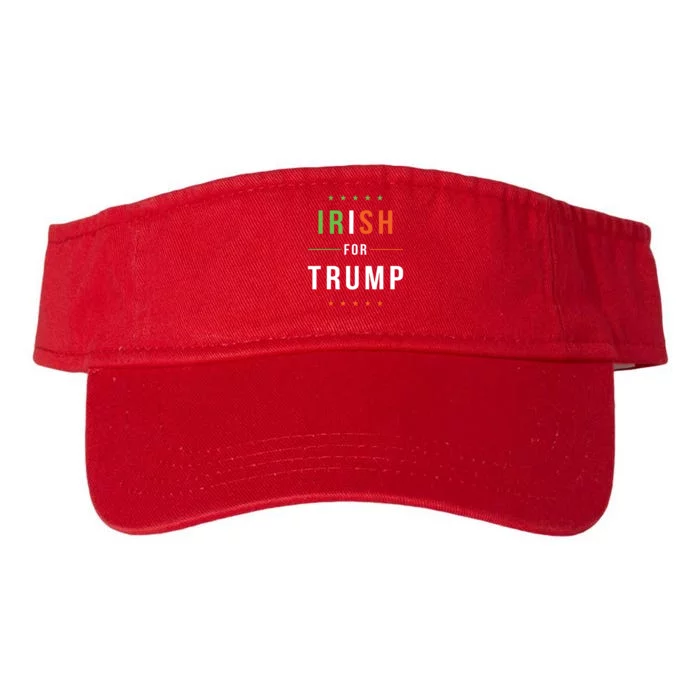 Irish For Trump Pro President Donald Trump Supporter Gift Valucap Bio-Washed Visor