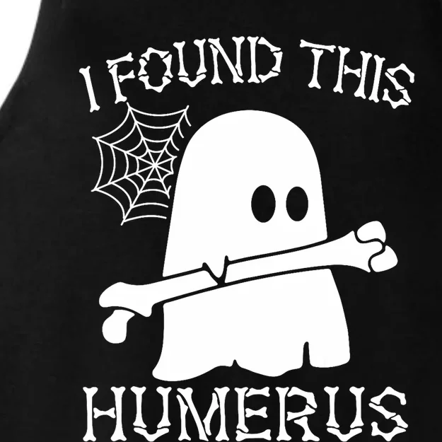 I Found This Humerus Halloween Ghost Humorous Saying Funny Ladies Tri-Blend Wicking Tank