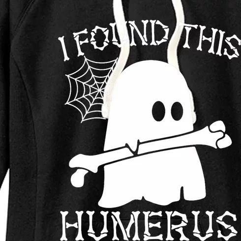 I Found This Humerus Halloween Ghost Humorous Saying Funny Women's Fleece Hoodie