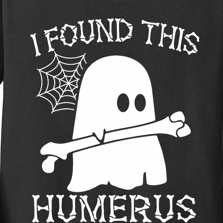 I Found This Humerus Halloween Ghost Humorous Saying Funny Kids Long Sleeve Shirt