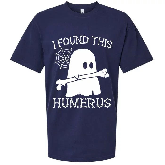 I Found This Humerus Halloween Ghost Humorous Saying Funny Sueded Cloud Jersey T-Shirt