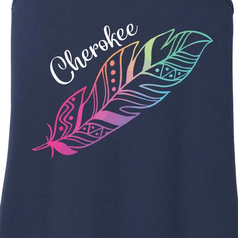 Indigenous Feather Tee Native American Cherokee Tribe Ladies Essential Tank