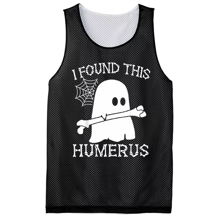 I Found This Humerus Halloween Ghost Humorous Mesh Reversible Basketball Jersey Tank