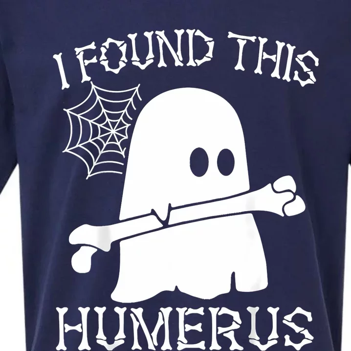 I Found This Humerus Halloween Ghost Humorous Sueded Cloud Jersey T-Shirt