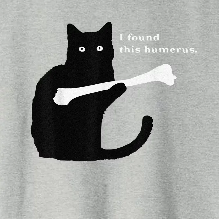 I Found This Humerus Funny Cat Lover Tees Women's Crop Top Tee