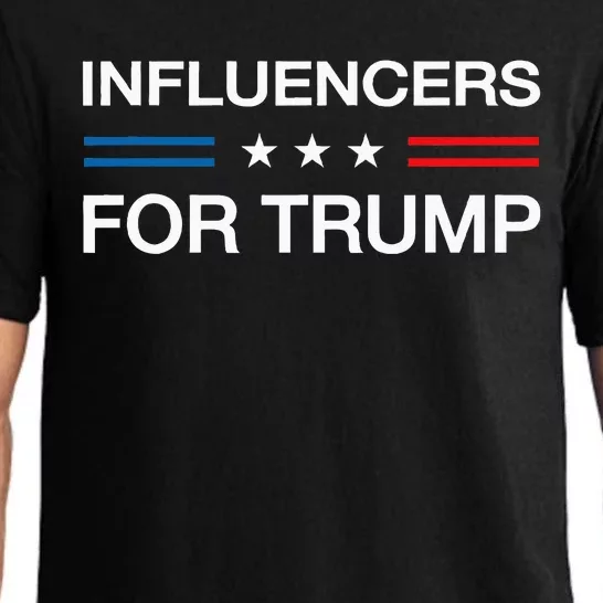 Influencers For Trump 2024 Funny Election Influencer Creator Pajama Set