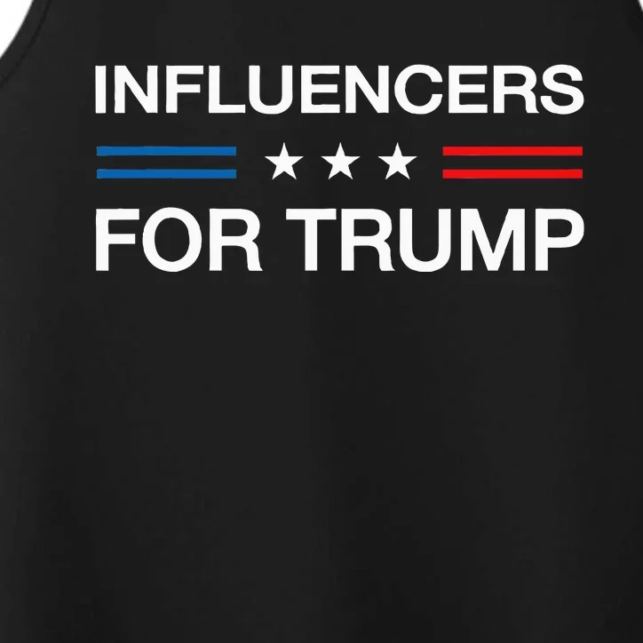 Influencers For Trump 2024 Funny Election Influencer Creator Performance Tank