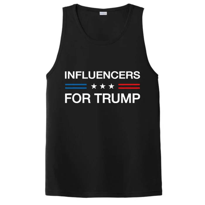 Influencers For Trump 2024 Funny Election Influencer Creator Performance Tank