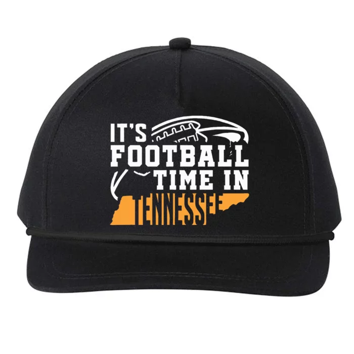 ItS Football Time In Tennessee Orange And White Snapback Five-Panel Rope Hat