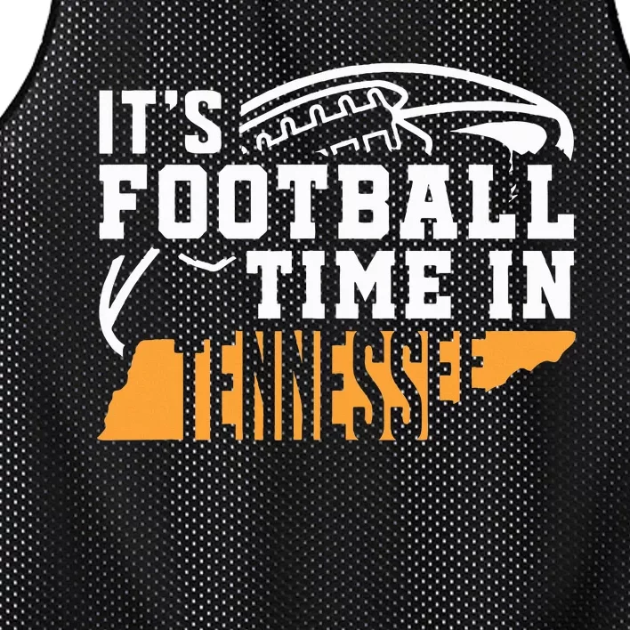 ItS Football Time In Tennessee Orange And White Mesh Reversible Basketball Jersey Tank