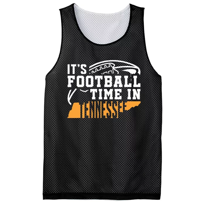 ItS Football Time In Tennessee Orange And White Mesh Reversible Basketball Jersey Tank