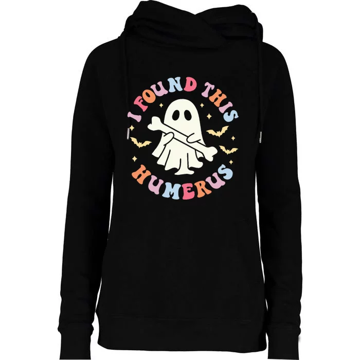 I Found This Humerus Pun Joke Humorous Halloween Costume Womens Funnel Neck Pullover Hood